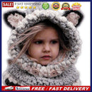 Cartoon Fox Ears Soft Winter Warm Windproof Baby Hats Knitted Cap (Grey)
