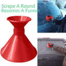 Magic Snow Remover Funnel Outdoor Cone Shaped Car Window Ice Scraper (Red Newly