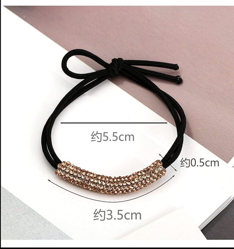 Elastic Rubber Bands Ponytail Hair Rhinestone Hair Ties Hair Accessories