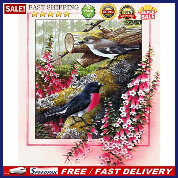 Flower Bird Oil Paint By Numbers Kit DIY Drawing Picture for Adults Home Decor