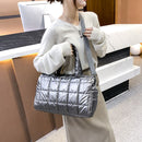 Fashion Lattice Quilted Nylon Crossbody Bag Women Casual Large Capacity Handbag