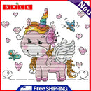 14CT Stamped Cotton Thread Cross Stitch Kits Cartoon Home Decor Art Embroidery