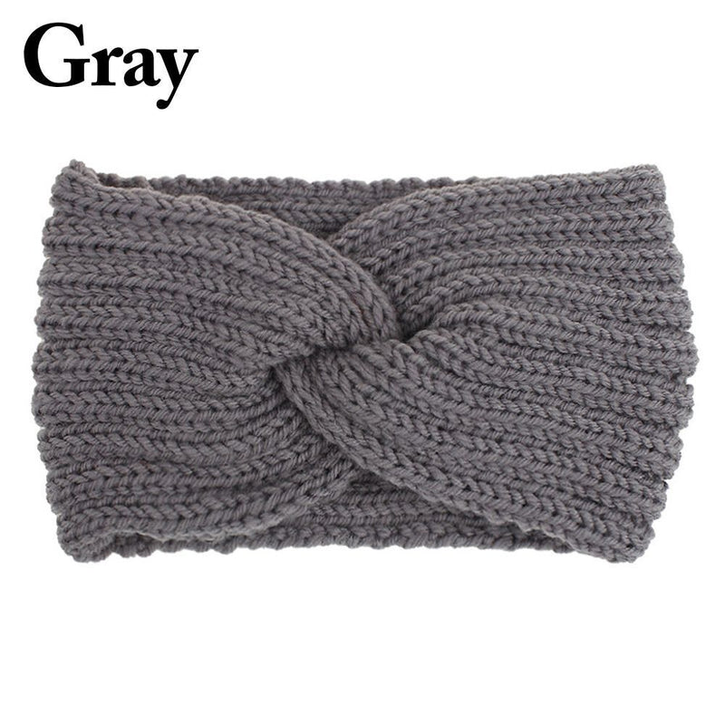 Wrap Knitted Headband Hair Accessories Cross Knot Hairband Ear Warmer Headband