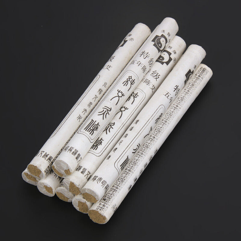 10pcs Chinese Traditional Moxa Roll Moxibustion Pain Relief Burning Sticks Newly