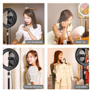 Dimmable 3 Color Temperature with 110cm Tripod LED Ring Light Video Light Kits