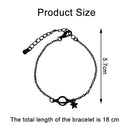 Fashion Black Gothic Punk Stars Planet Bracelet Adjustable