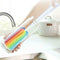 Detachable Rainbow Water Bottle Cup Mug Glass Washing Brush Cleaning Sponge C8L6