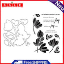 Transparent Silicone Flower Seal Embossing Tools Metal Paper Cut Card Molds