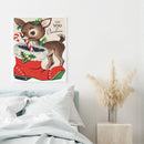 Frameless Oil Paint By Numbers Christmas Deer DIY Canvas Picture Craft Kit Newly