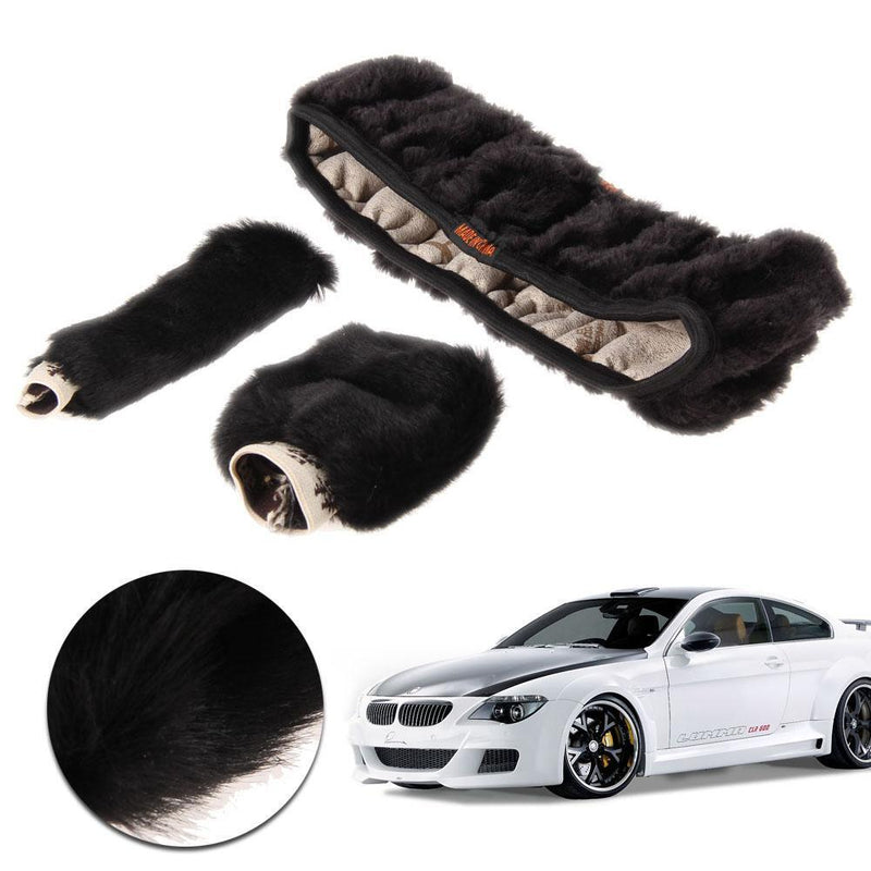 Car 3 pies set Hand Brake & Gear Shift Cover Set & Steering Wheel Covers