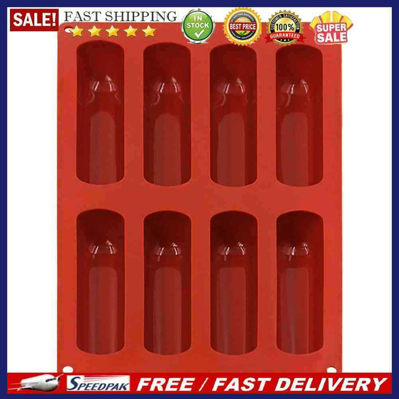 Long Strip Finger Biscuit Silicone Mold 8 Holes Oven Cake Mould Bakeware