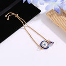 Alloy Evil Eye Anti-fade Bangle Bracelet Adjustable Bracelet Women Jewelry
