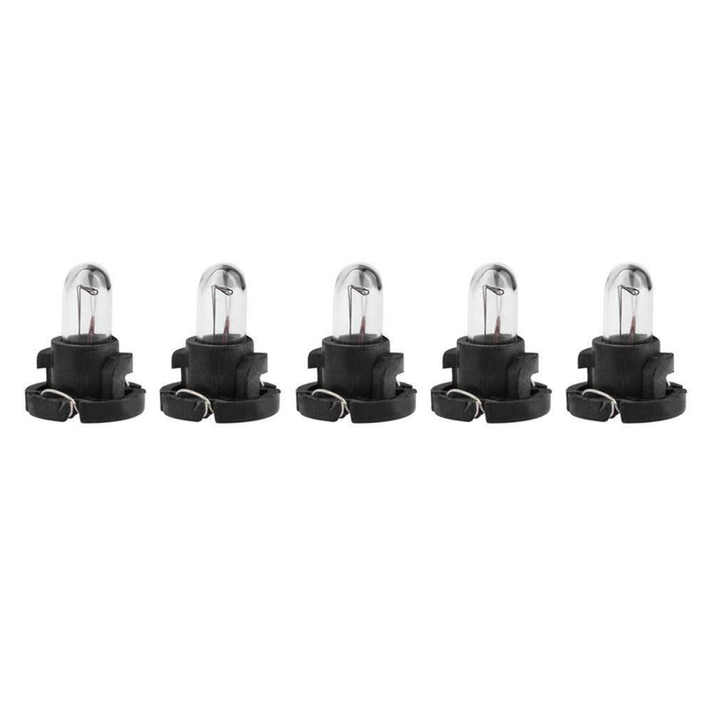 5PCS T4 12V Car Auto Interior Instrument Light Bulbs Dashboard Lamp Warm Light
