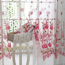 Peony Curtain Living Room Bedroom Home Door Window Curtain (Pink) Newly