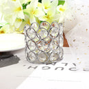 Crystal Candle Holder Metal Makeup Brush Storage Tube Pen Bucket Jewelry Box
