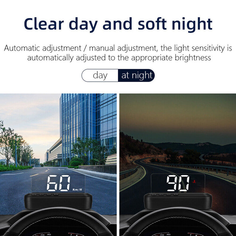 C100 OBD Car HUD OBD2 II Head Up Display Overspeed Warning Alarm System