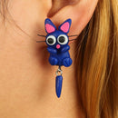 Lovely Cartoon Animal Earrings Polymer Clay Ear Drop Women Statement Jewelry