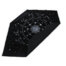 Tarot Card Tablecloth Zodiac-pattern Flannel Tarots Cloth 49x49cm (Black)