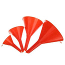4PCS Plastic Red Different Size Funnel Set Kitchen Oil Garden Clean Fuel to D6I9