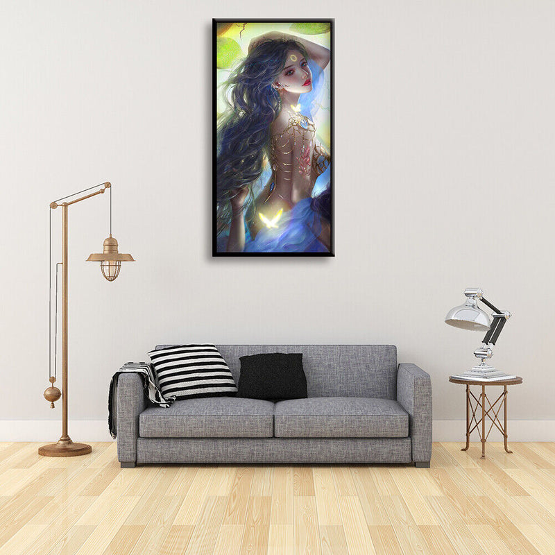 Mosaic Kit Artwork Round Painting Full Fairy Girl Drill DIY 5D Diamond Drawing