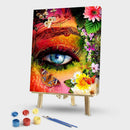 Painting By Numbers Kit DIY Flowers Eye Hand Painted Canvas Oil Art Picture