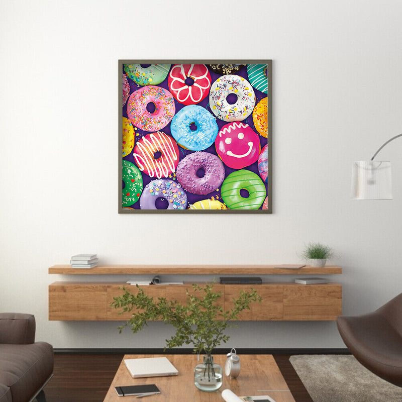 Diamond Painting 5D DIY Colored Donuts Full Round Drill Rhinestones Picture