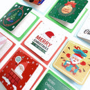 Xmas Patterns Mini Greeting Cards With Envelope Merry Christmas Postcard