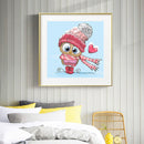 DIY Full Round Diamond Painting Cute Cartoon Animal Picture Rhinestone Mosaic