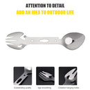 Multifunctional Stainless Steel EDC Spork Fork Spoon Bottle Opener for Picn