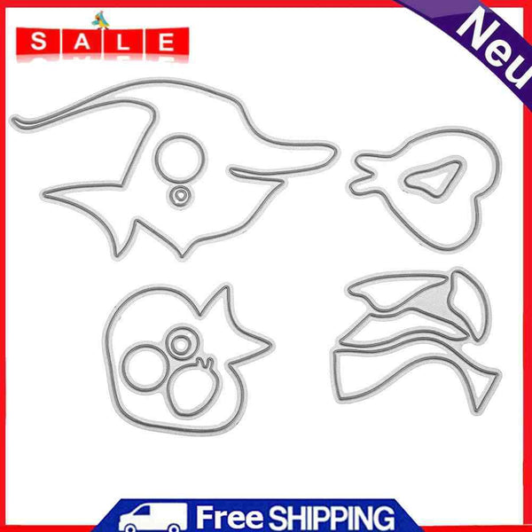 snowvirtuos 7pcs fish DIY embossing metal cutting tools stencils for scrapboo