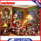 Full Cross Stitch 11CT Santa Gift Box Counted Embroidery DIY Christmas Wall Art
