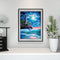 Lighthouse Full Moon 5D DIY Full Square Diamond Painting Digital Coloring M