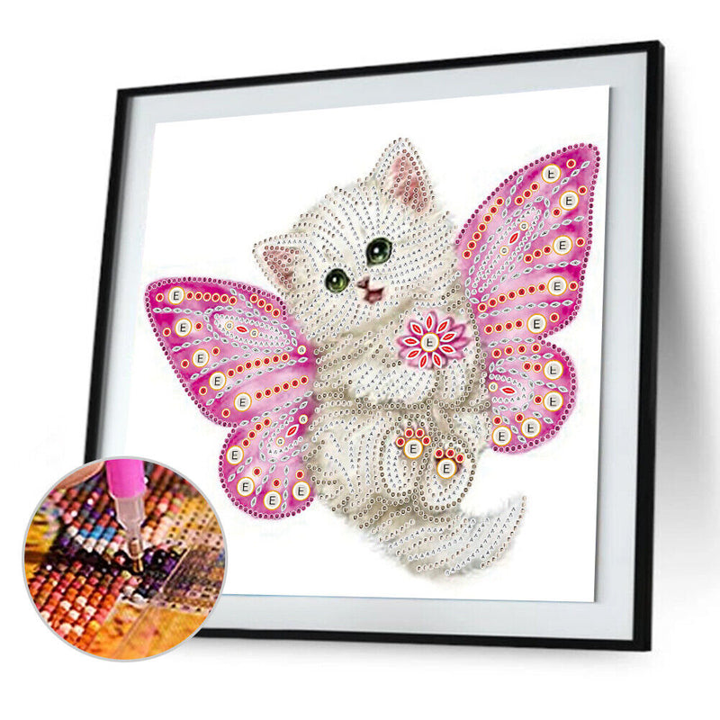 5D DIY Part Special Shaped Drill Diamond Painting Cat Art Decor (YX285) Newly