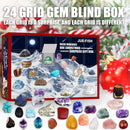 Mineral Boxs Christmas Advent Calendar Gift Fossil Stone Set Early Education