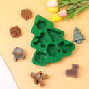 Santa Snowman Shape Mini Cakes Christmas Silicone Mold Christmas Baking Mold