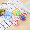 6.5cm Pet Rolling Cage Ball for Cat Artificial Feather Interactive Teasing Toys