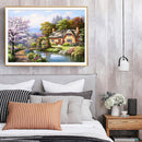 Village 5D Full Square Drill DIY Diamond Painting Scenery Rhinestone Picture Art