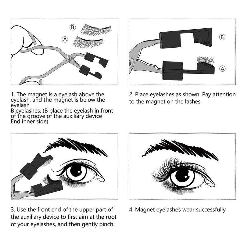 Dual Magnets Magnetic Eyelashes No Glue Needed Eyelashes Magnetic Eyelashs Clip