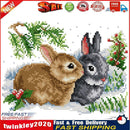 11CT Partial Embroidery Counted DIY Lucky Rabbit Cross Stitch Canvas Kit Newly