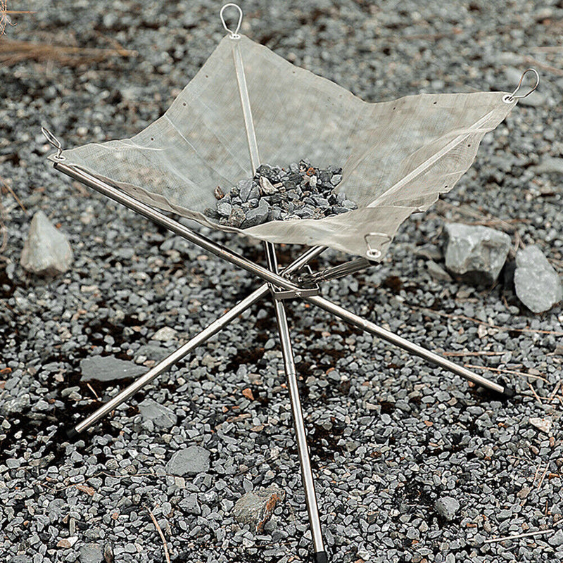 Mountainhiker Camping Folding Fire Rack Stainless Steel Campfire Rack Stove