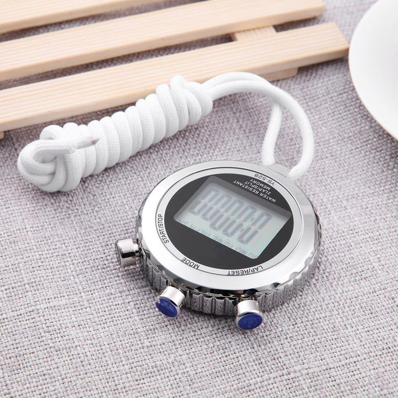 Chronograph Metal Digital Timer Stopwatch Sports Counter Waterproof Stopwat