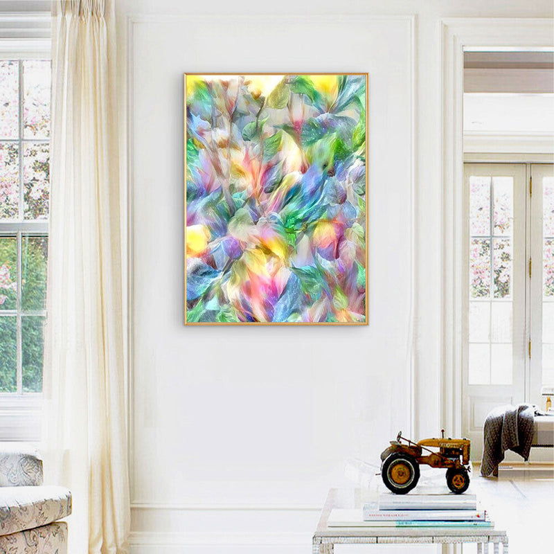 Colorful Leaves Oil Paint By Numbers Kits Canvas Picture Wall DIY Craft Color