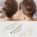 Ornament Oval Simple Hollowing Out Hair Clip Metal Hairpin Hair Accessories