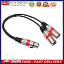 3Pin XLR Female to Dual 2 Male Splitter Patch Extension Cable for Microphon