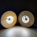 Wooden Base Night Light Crystal Ball Table Lamp Home Decor (100mm White) Newly