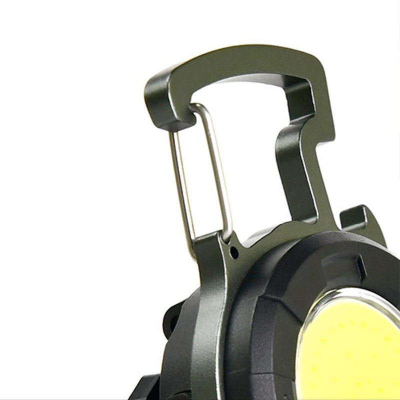 Mini LED Flashlight Keychain USB Portable Fishing Emergency Corkscrew Light