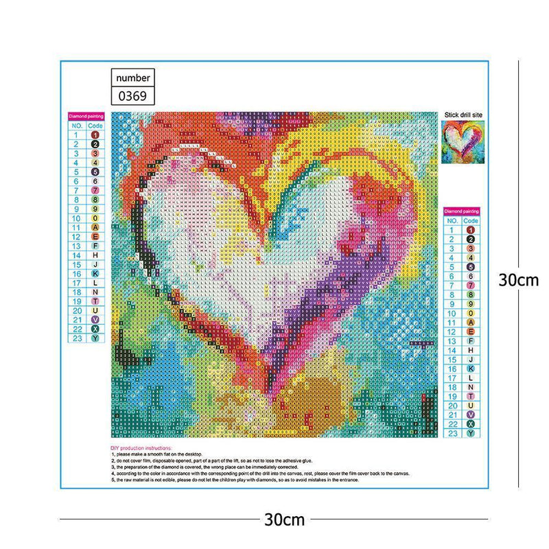 Seawang 5D DIY Full Drill Diamond Paintings Heart Cross Stitch Embroidery Mosaic Set C