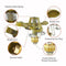 Automatic Rotating Watering Metal Spike Sprayer Garden Irrigation Sprinkler Tool