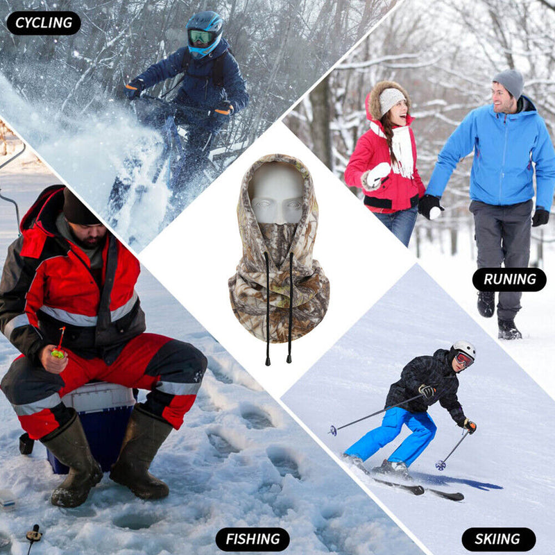 Thickened Winter Warm Fleece Cycling Hood Windproof Outdoor Skiing Headgear
