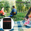 Canvas Storage Bag Camping Chair Arm Cell Phone Multi Pocket Hanging Organi